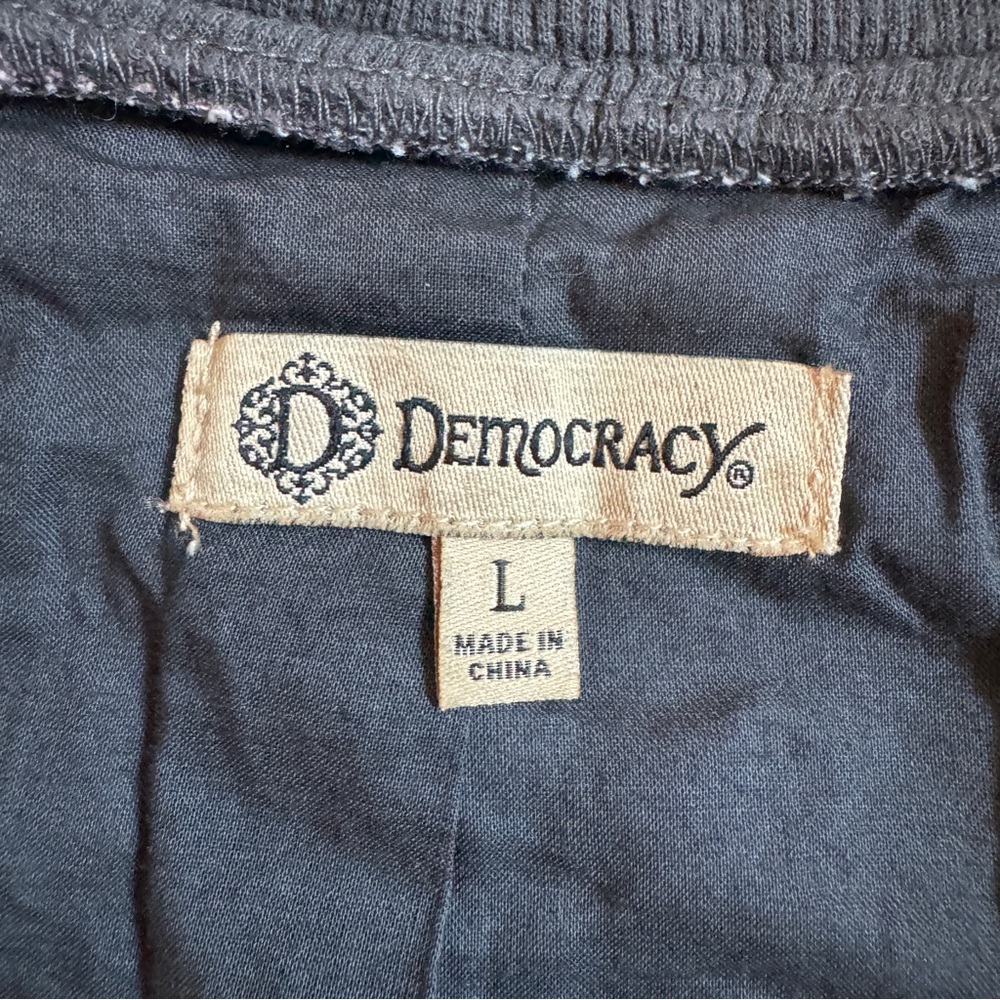 Democracy Rose & Camo Bomber Jacket Womens Large Lightweight Grunge Gorpcore - Picture 3 of 10